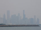 New York, Chicago og andre amerikanske byer d&aelig;kket af r&oslash;g p&aring; grund af canadiske skovbrande