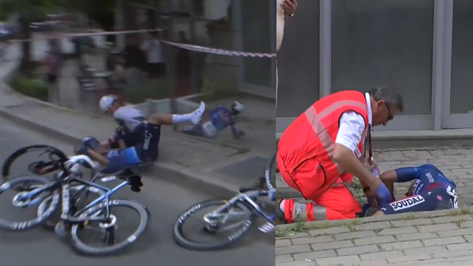 Mikel Landa ramte et alvorligt styrt på første etape i Giro d'Italia