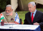 Modi bes&oslash;ger Israel, mens regionale sp&aelig;ndinger stiger