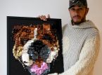Lewis Hamilton r&oslash;rt af smukke LEGO protr&aelig;k af Roscoe lavet af to fans