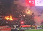 Beograd-derbyet blev afbrudt, da en del af tribunerne blev sat i brand