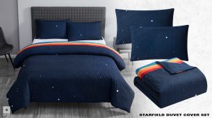 Tag kosmos med i soveværelset med dynesættet Starfield