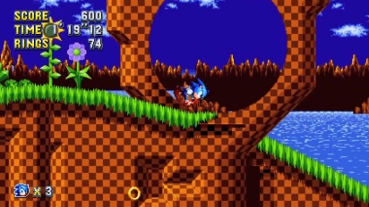 Sonic Mania Green Hill Zone Act 2 Gameplay