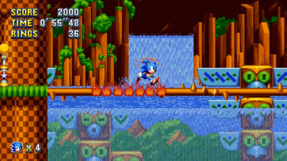 Sonic Mania Green Hill Zone Act 2 Gameplay