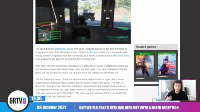 GRTV News - Battlefield 2042's beta has been met with a mixed reception