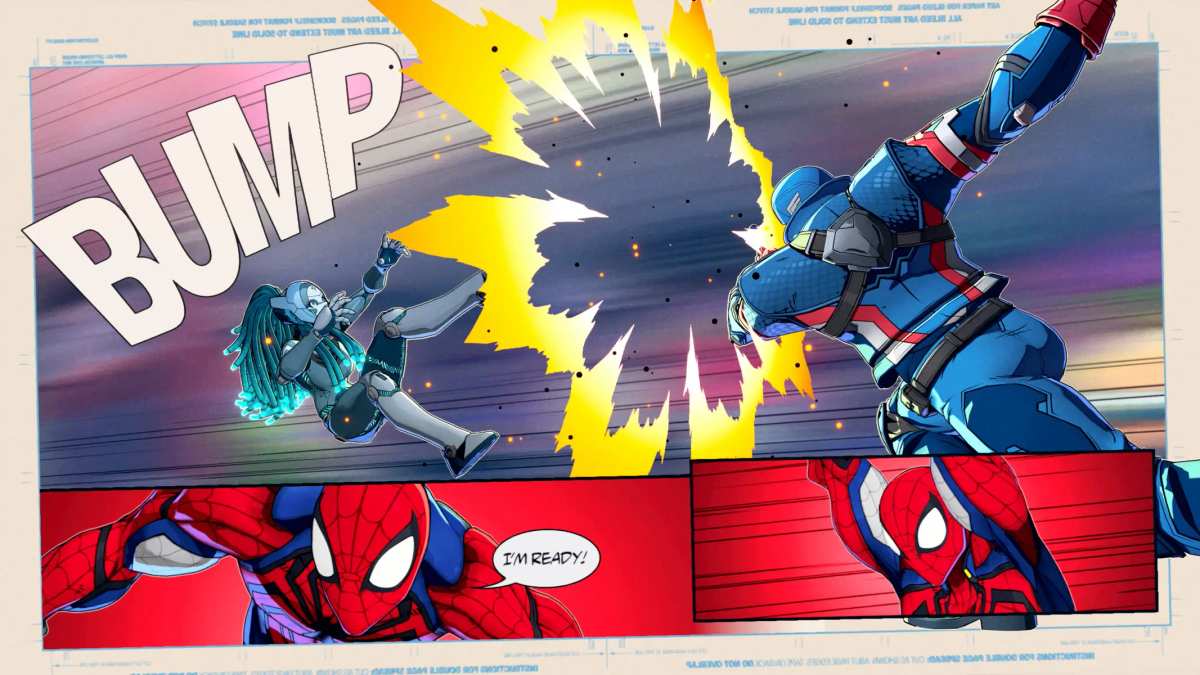 Gameplay-screenshot fra Marvel Tōkon: Fighting Souls, der viser Cyclops angribe en modstander med en optic blast.